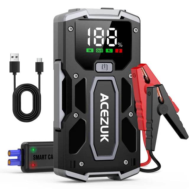 12800mAh Car Jump Starter Portable Power Bank Car Battery Booster 12V Car Starting Device for Petrol 7.0L Diesel 5.5L - MarvelouStoree