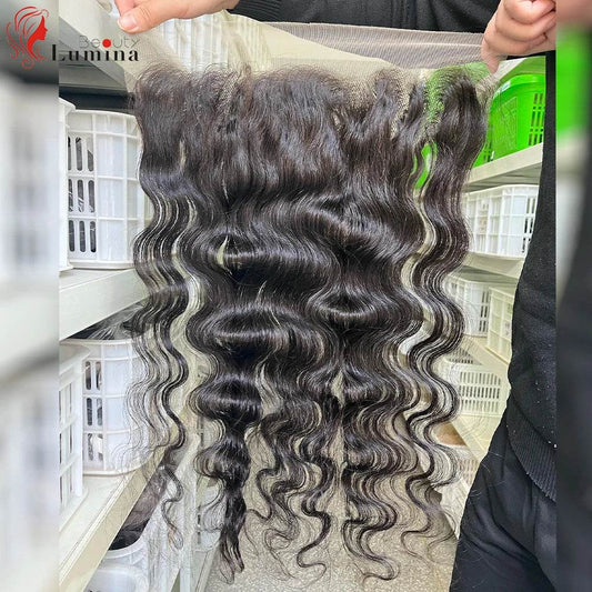 13x4 Lace Frontal 4X4 Body Wave Lace Frontal Closure 4x4 Brazilian Remy Hair Pre Plucked 100% Human Hair Lace Frontal 13x4 - MarvelouStoree