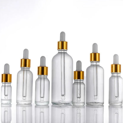 14PCS 15/30/50/100ml Glass Eye Dropper M Bottles with Funnels Labels Amber Tincture Leakproof Essential Oils Pipette Aromatherapy