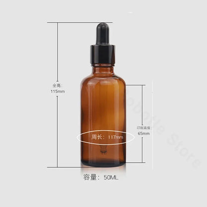 14PCS 15/30/50/100ml Glass Eye Dropper M Bottles with Funnels Labels Amber Tincture Leakproof Essential Oils Pipette Aromatherapy