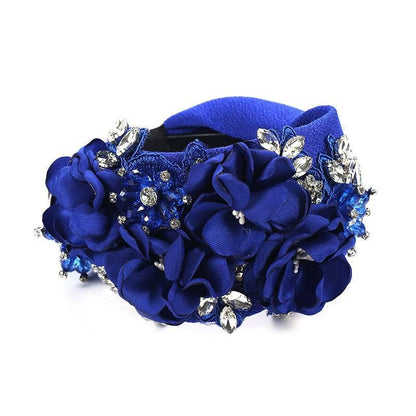 Handmade fabric three-dimensional flower embroidery headband - MarvelouStoree