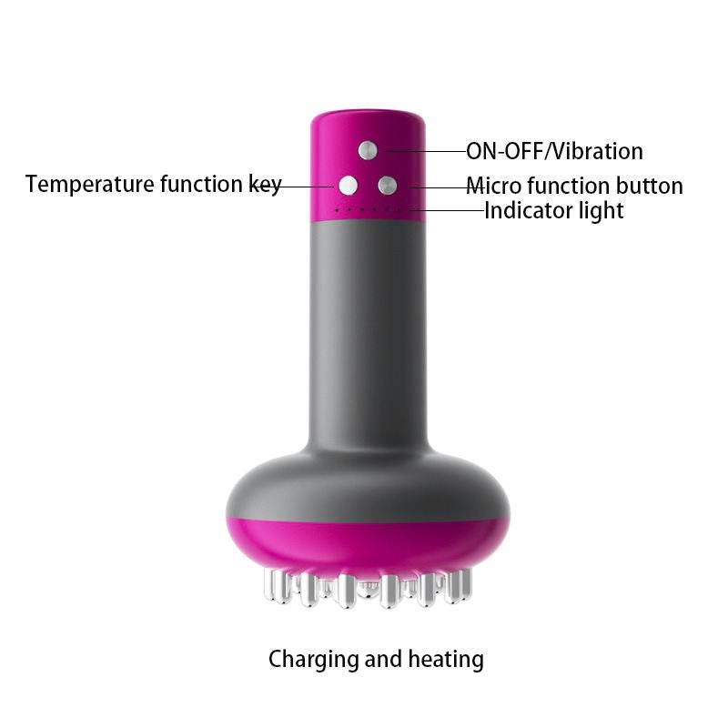 Micro-current Heating Vibration Gua Sha Device Handheld Massager Electric Meridian Massage Brush for Full Body - MarvelouStoree