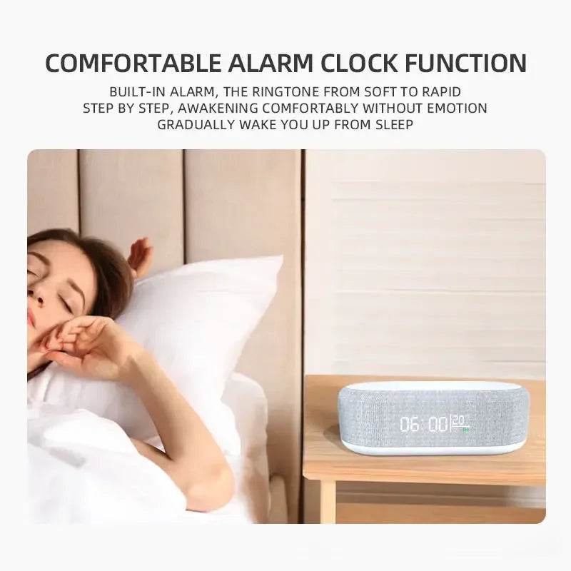 15W Wireless Chargers Pad Phone Fast Charging Dock Alarm Bedroom Lamp Night Light Desktop Clock Thermometer For iPhone Samsung - MarvelouStoree