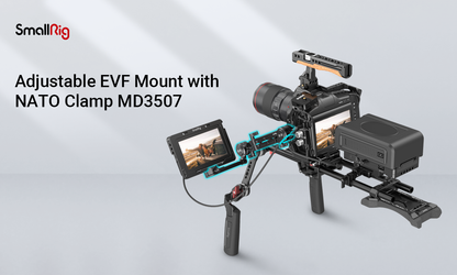 SmallRig Adjustable EVF Mount With NATO Clamp Supports Monitors For Sony for Canon Universal Camera Accessories MD3507