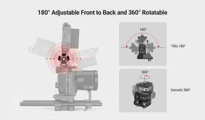 SmallRig DSLR Camera Clamp Swivel and Tilt Adjustable Monitor Mount w/ Screws Mount for Monitor Flash Light DIY Attachment 2903B