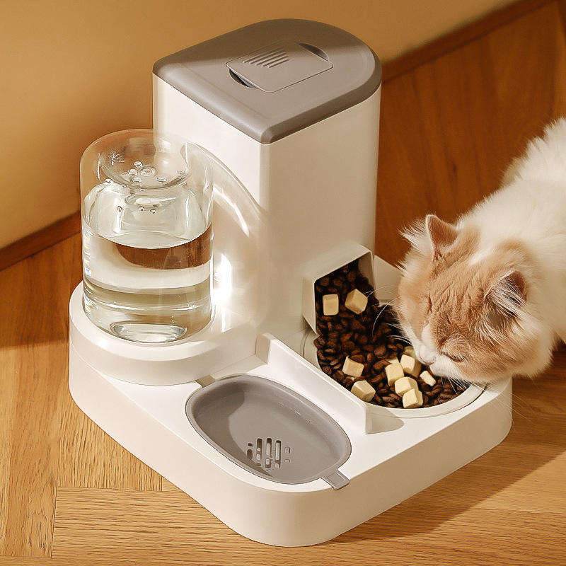 Automatic Cat Feeder Pet Bowls Dispenser Stainless Steel Bowls Cat Dog Pet Feeder Automatic - MarvelouStoree