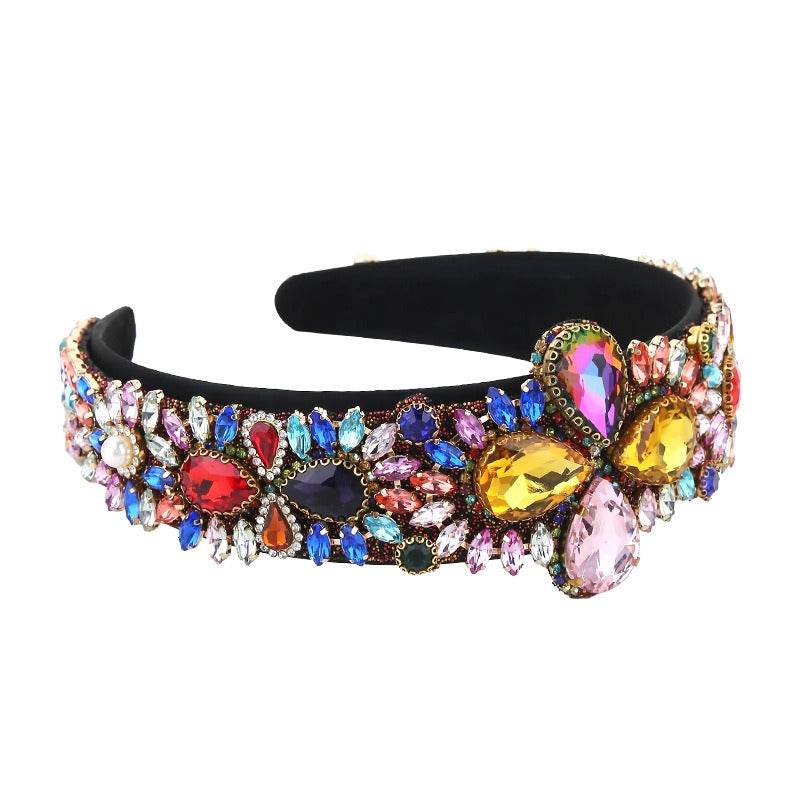 Fashionable retro wide edge sponge compression headband - MarvelouStoree