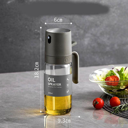 Oil Spray Bottle 250ml High Borosilicate Glass Cooking Oil Dispensers Olive Oil Sprayer Mister - MarvelouStoree