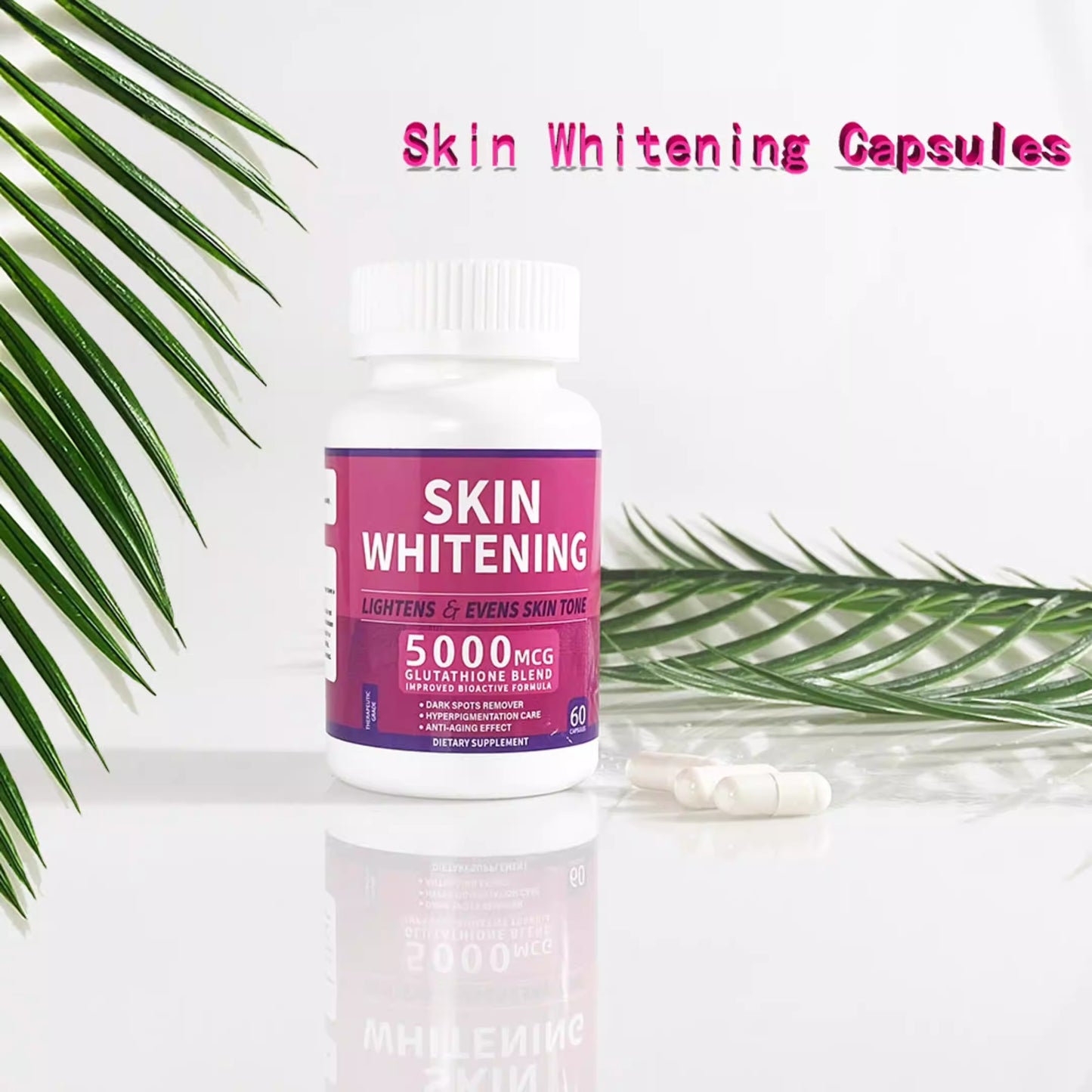 High Quality 5000mg Vitamin Supplements Skin Whitening Capsules Herbal Liposomes Glutathione Pills for Skin Whitening