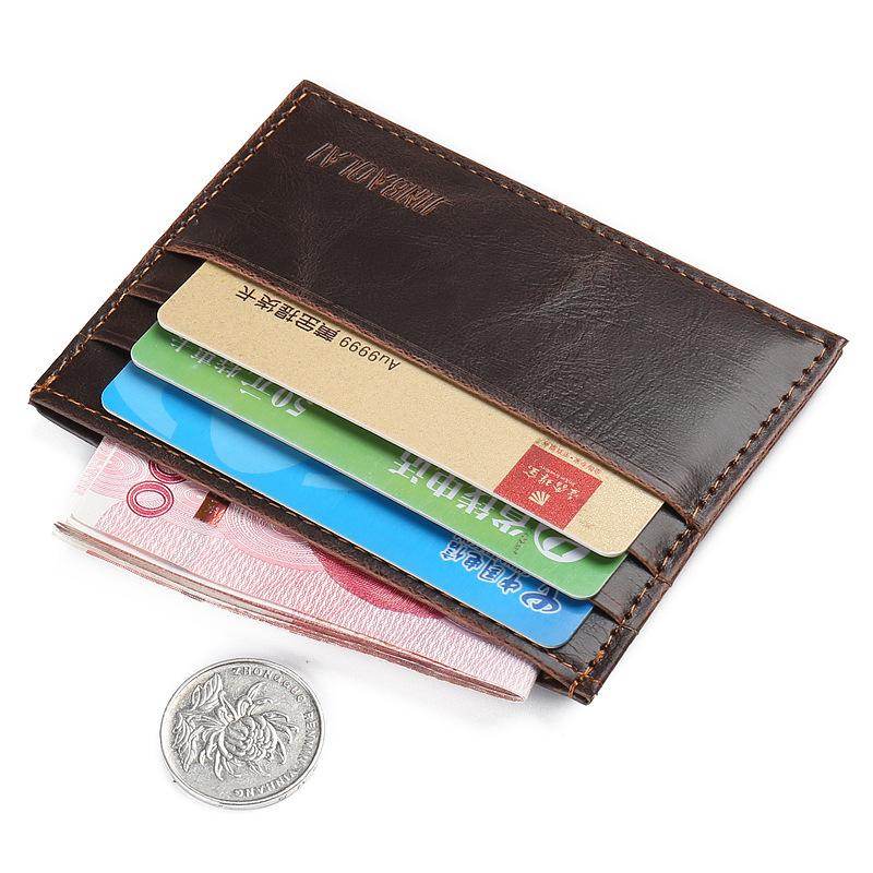 Credit Holder Card Fashion Vintage Retro Texture Mini ID Holders Business Credit Card Holder Leather Slim Bank Case Purse Wallet