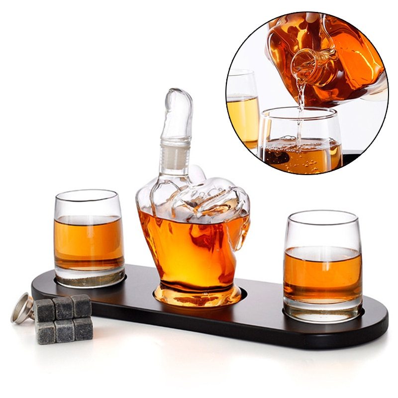 Craft Glass Wine Bottle Set