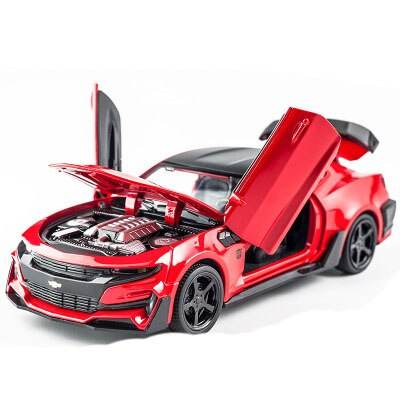 KIDAMI 1:32 Alloy Diecast Car Model Chevrolet Camaro Pull Back Sound Light Kids Toy Car Collection for Children's Gifts машинки - MarvelouStoree