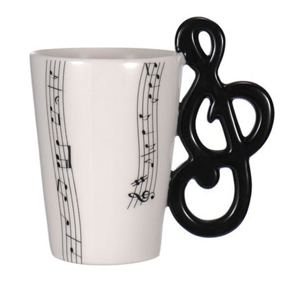 Guitar Ceramic Cup Personality Music Note Milk Juice Lemon Mug Coffee Tea Cup Home Office Drinkware Unique Gift