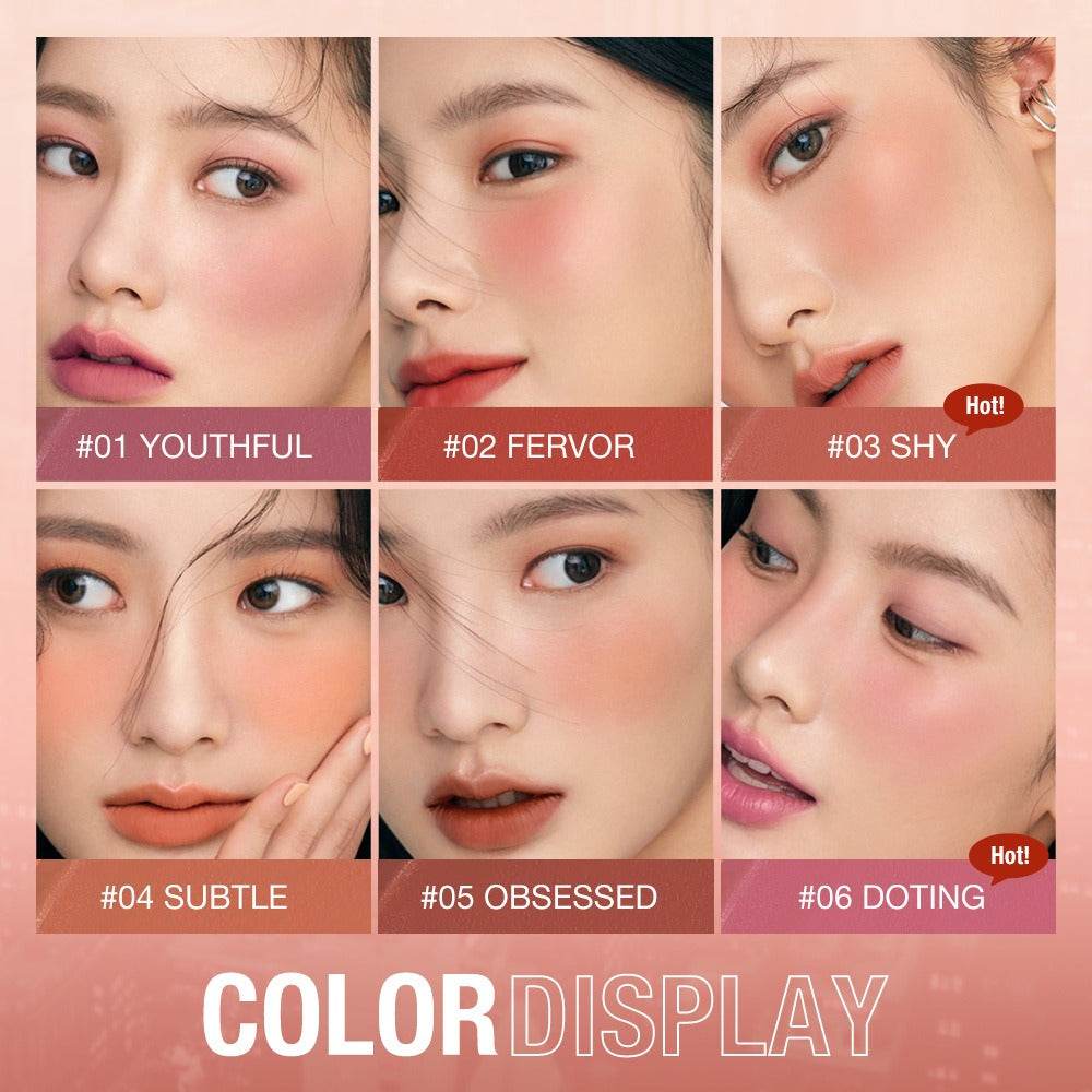 Vigorous and smooth powder blusher cream can improve the appearance and highlight the natural nude makeup powder blusher stick makeup SC049 - MarvelouStoree