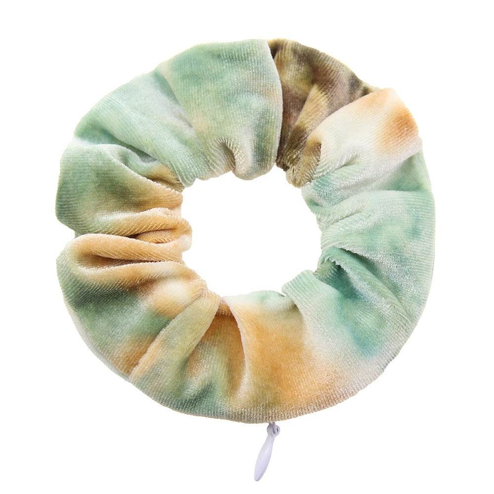 Tie dye velvet zipper large intestine loop - MarvelouStoree