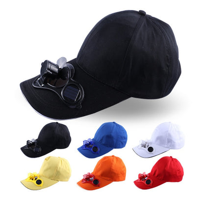 Men Women Solar Power Sun Baseball Hats With Cooling Fan Summer Boys Girls Funny Caps Camping Traveling