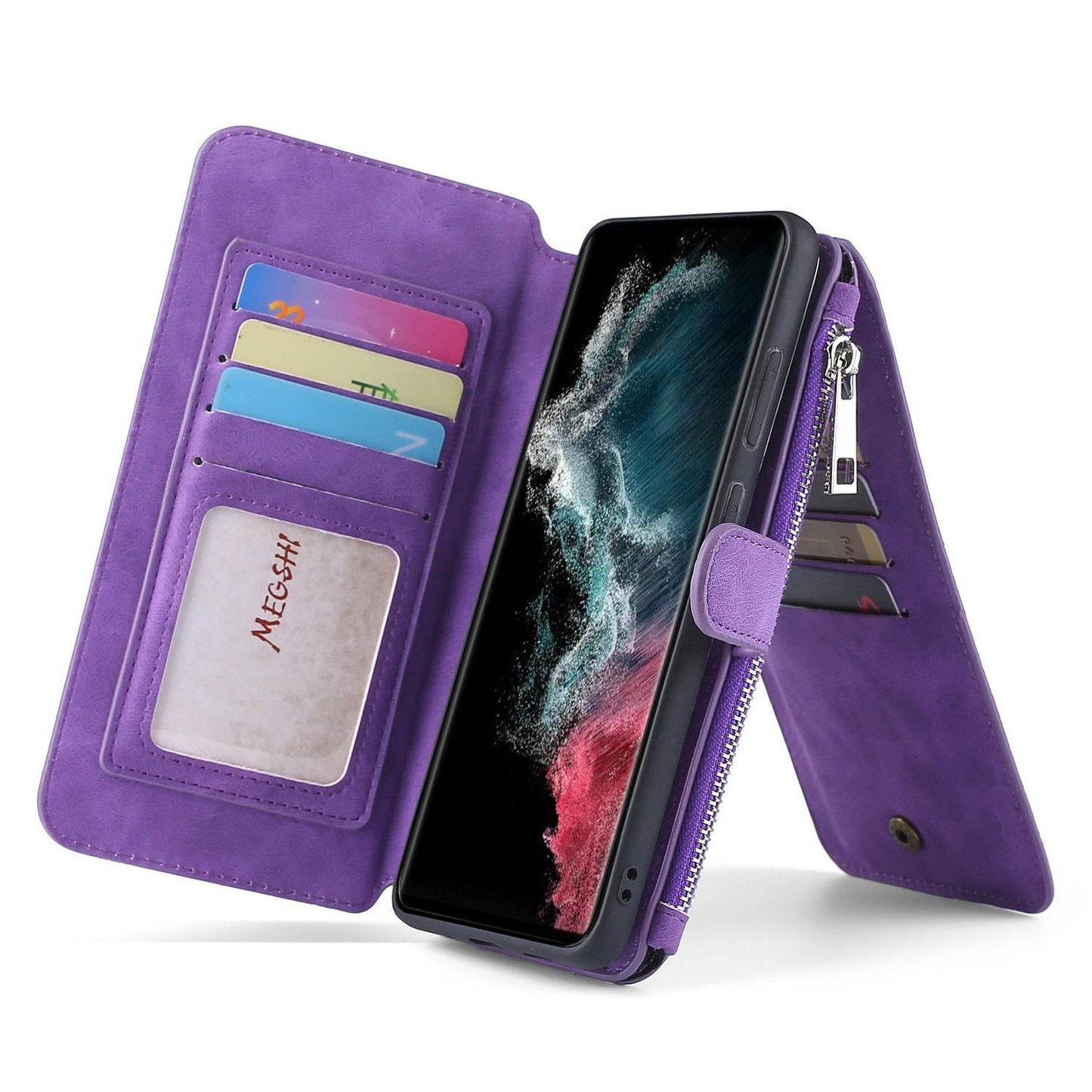 For Samsung S22ultra Wallet Mobile Phone Shell S20FE Multifunctional Mobile Phone Leather Case S22 Flip Cover - MarvelouStoree