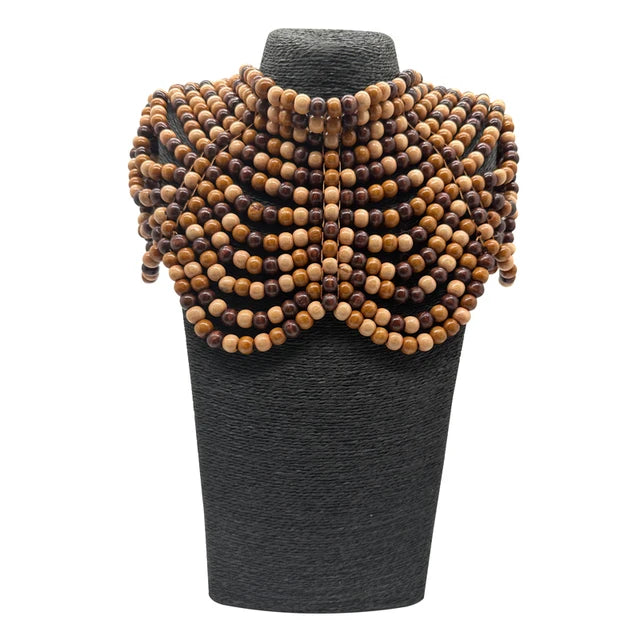 Wooden bead body chain handmade beaded women's clothing necklace shawl