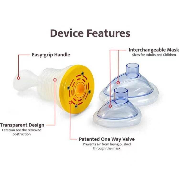 Respiratory trainer suffocation first aid mask artificial heart and lung Choking Emergency Device - MarvelouStoree