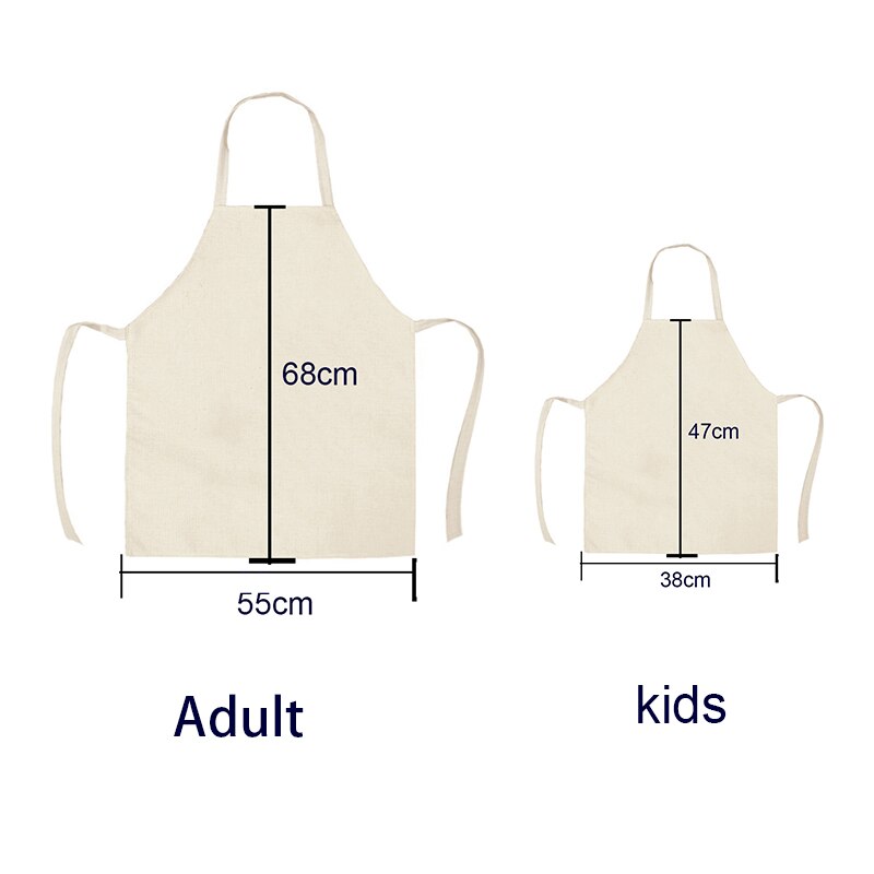 Cat Kitchen Aprons For Women Cotton Linen Bibs Household Cleaning Pinafore Home Cooking Apron kids kitchen barber