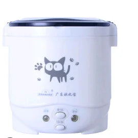 1L Rice Cooker Used in House 110v to 220v  or Car 12v to 24v Enough for Two Persons With English Instructions