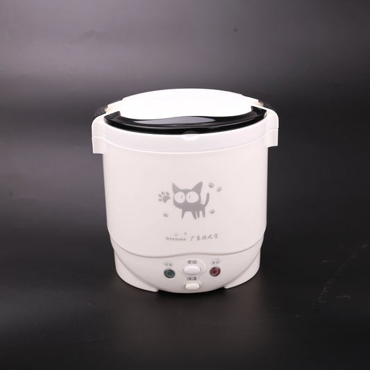 1L Rice Cooker Used in House 110v to 220v  or Car 12v to 24v Enough for Two Persons With English Instructions