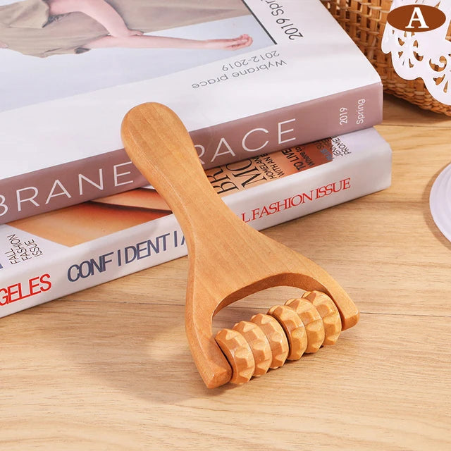 1PC Wooden Roller Massager Neck, Shoulder and Leg Universal Hand Massager Massage Tool Foot Massage Tool