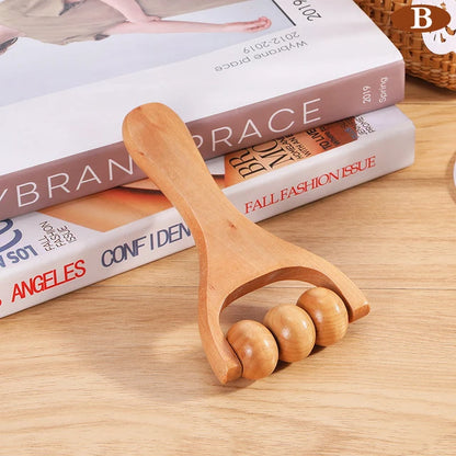 1PC Wooden Roller Massager Neck, Shoulder and Leg Universal Hand Massager Massage Tool Foot Massage Tool