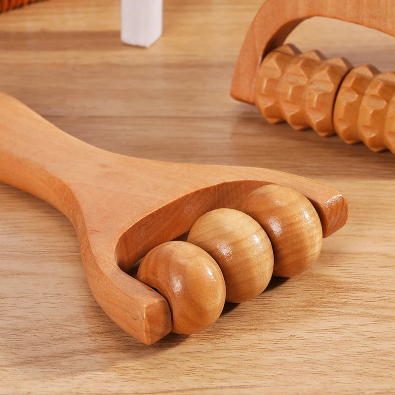 1PC Wooden Roller Massager Neck, Shoulder and Leg Universal Hand Massager Massage Tool Foot Massage Tool