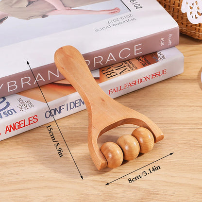 1PC Wooden Roller Massager Neck, Shoulder and Leg Universal Hand Massager Massage Tool Foot Massage Tool