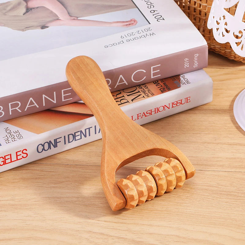 1PC Wooden Roller Massager Neck, Shoulder and Leg Universal Hand Massager Massage Tool Foot Massage Tool