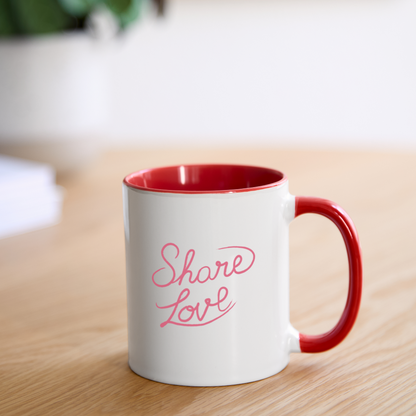 Contrast Coffee Mug - white/red