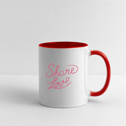 Contrast Coffee Mug - white/red