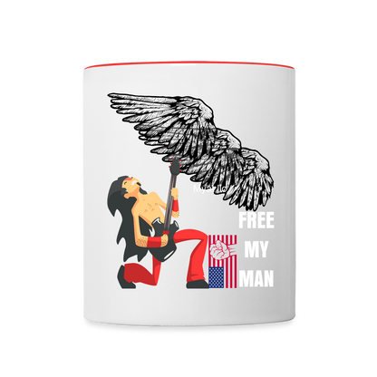 Contrast Coffee Mug - white/red