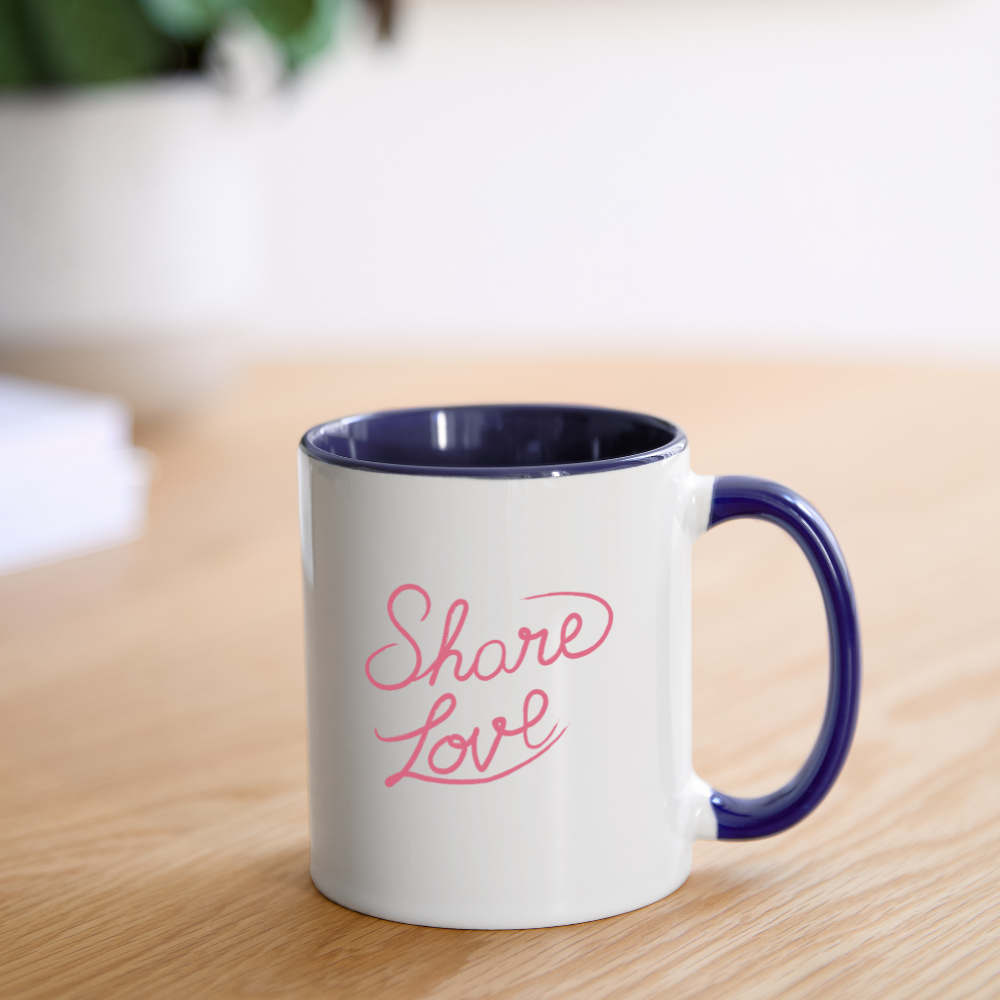 Contrast Coffee Mug - white/cobalt blue