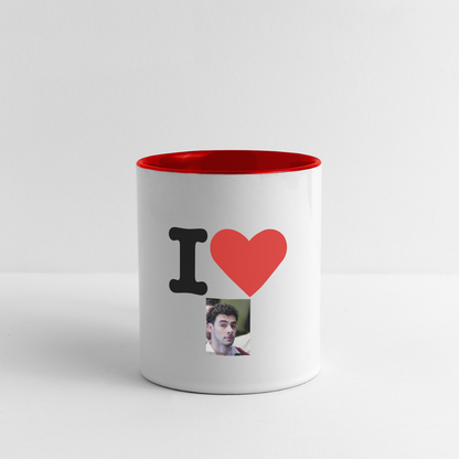 Contrast Coffee Mug - white/red