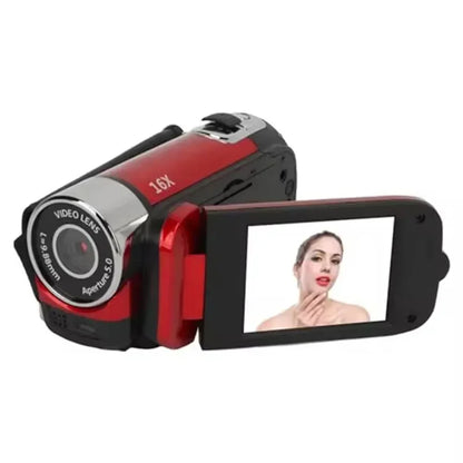 Marveloustoree 2.4 Inch HD Camera D90 1080P 16MP Digital Camera 2.4 Inch Rotatable Screen Camcorder- 16X Zoom HD Video Recorder With Fill Light