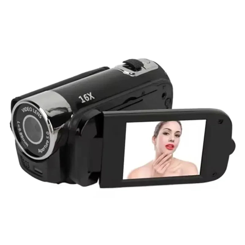 Marveloustoree 2.4 Inch HD Camera D90 1080P 16MP Digital Camera 2.4 Inch Rotatable Screen Camcorder- 16X Zoom HD Video Recorder With Fill Light