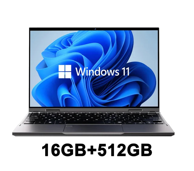 2 in 1 Laptop 14.1 Inch Touch Screen 360° Flip Notebook Intel Celeron N95 Windows11 Pro 16GB DDR 1TB SSD Aluminum Alloy Body