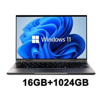 2 in 1 Laptop 14.1 Inch Touch Screen 360° Flip Notebook Intel Celeron N95 Windows11 Pro 16GB DDR 1TB SSD Aluminum Alloy Body