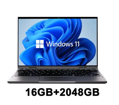 2 in 1 Laptop 14.1 Inch Touch Screen 360° Flip Notebook Intel Celeron N95 Windows11 Pro 16GB DDR 1TB SSD Aluminum Alloy Body