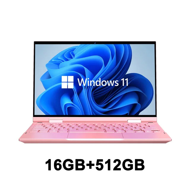 2 in 1 Laptop 14.1 Inch Touch Screen 360° Flip Notebook Intel Celeron N95 Windows11 Pro 16GB DDR 1TB SSD Aluminum Alloy Body