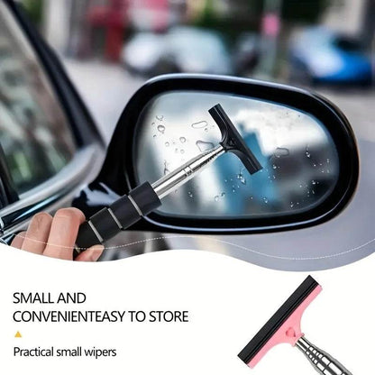 2-in-1 Retractable Portable Wiper: Perfect for Cleaning Car Rearview Mirrors, Gas Station Windows, Shower Glass & Windshields! - MarvelouStoree