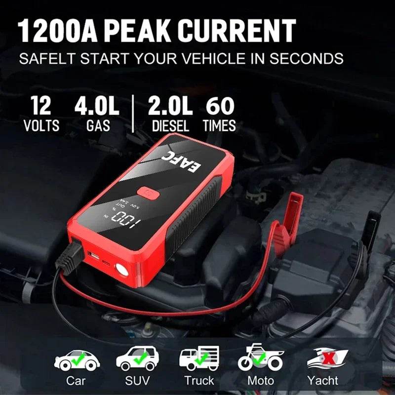 2000A Car Jump Starter Power Bank 12V Portable Car Battery Booster Charger Starting Device Petrol Diesel Car Starter Buster - MarvelouStoree