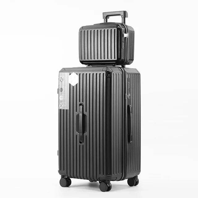 2024 New Durable Luggage Sets PC+ABS Spinner Wheel Suitcase TSA Lock USB Charging Women Men Carry-On Boarding Travel 20/24/26/28 - MarvelouStoree