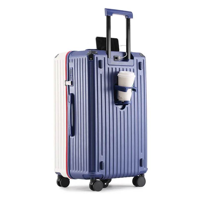 2024 New Durable Luggage Sets PC+ABS Spinner Wheel Suitcase TSA Lock USB Charging Women Men Carry-On Boarding Travel 20/24/26/28 - MarvelouStoree