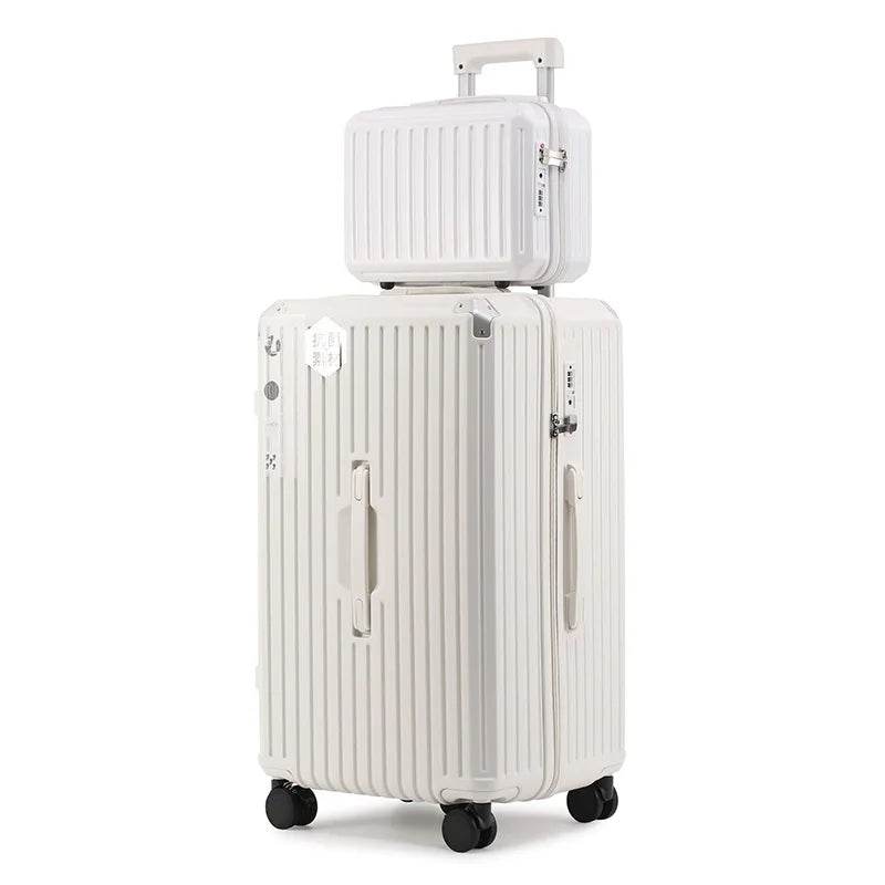 2024 New Durable Luggage Sets PC+ABS Spinner Wheel Suitcase TSA Lock USB Charging Women Men Carry-On Boarding Travel 20/24/26/28 - MarvelouStoree