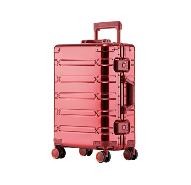 2024 New Large Capacity Durable Luggage Sets Aluminum Suitcase Women Girl Carry-On Boarding Travel 20/24/29