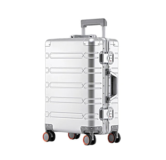 2024 New Large Capacity Durable Luggage Sets Aluminum Suitcase Women Girl Carry-On Boarding Travel 20/24/29