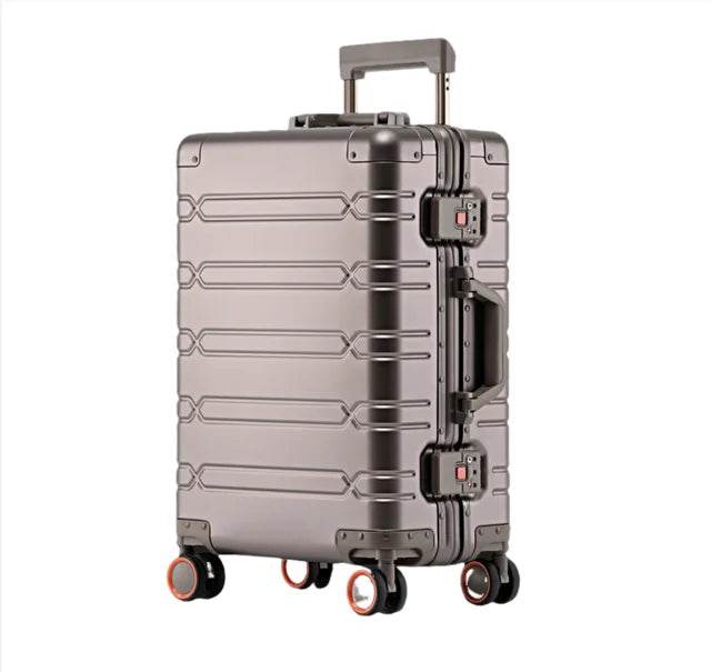 2024 New Large Capacity Durable Luggage Sets Aluminum Suitcase Women Girl Carry-On Boarding Travel 20/24/29 - MarvelouStoree